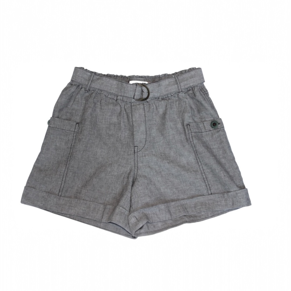 Anthropologie Hei Hei Pull On Linen Blend Cargo Shorts (Grey) Size XS